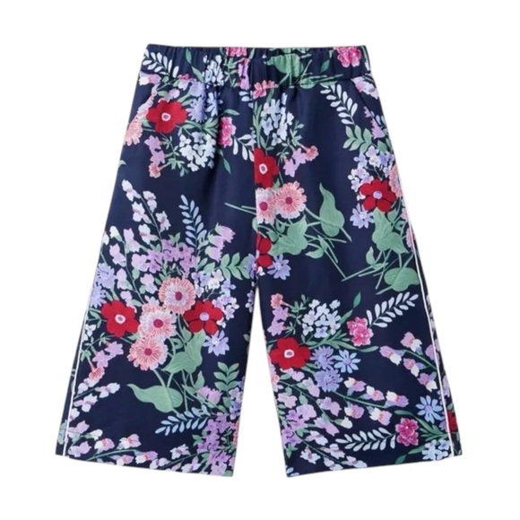 Janie & Jack Navy Merchant Marine Floral the Parkside Pants Girls 2T - Picture 1 of 8